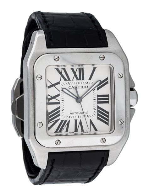 cartier santos 100 xl rubber|santos 100 cartier price.